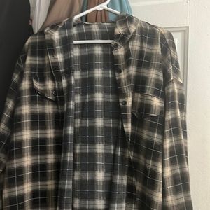 Pretty little thing brown & black flannel